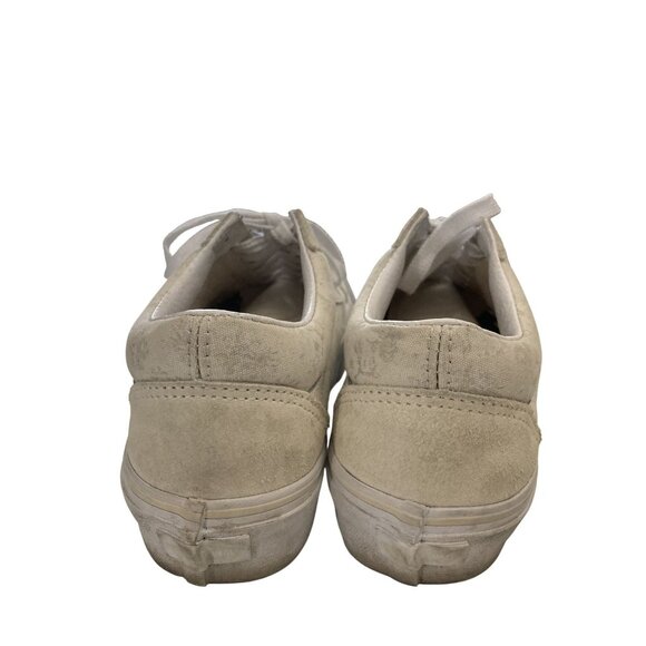 Vans Old Skool unisex size  Womens 7.5 Mens 6 Beige Suede Canvas Sneakers shoes - Picture 4 of 8